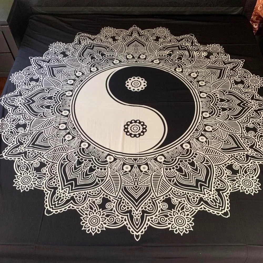 Yin Yang Mandala Tapestry